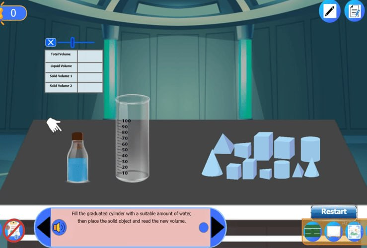 Determining the Volume of a Solid Using a Known Liquid Volume