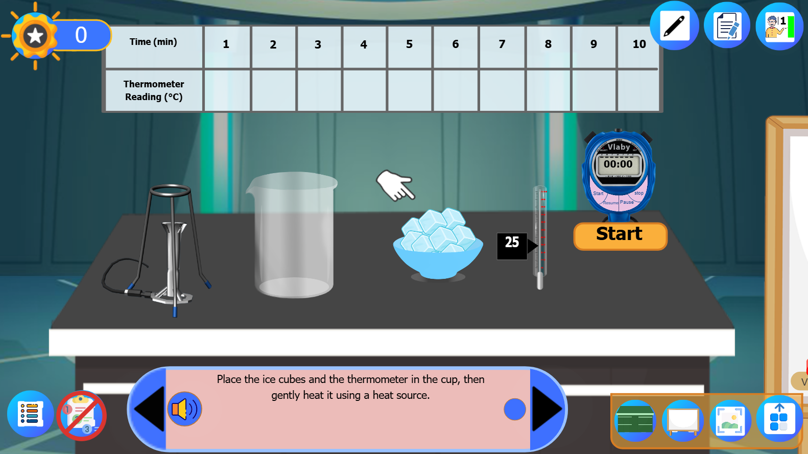 Change in the physical state of matter