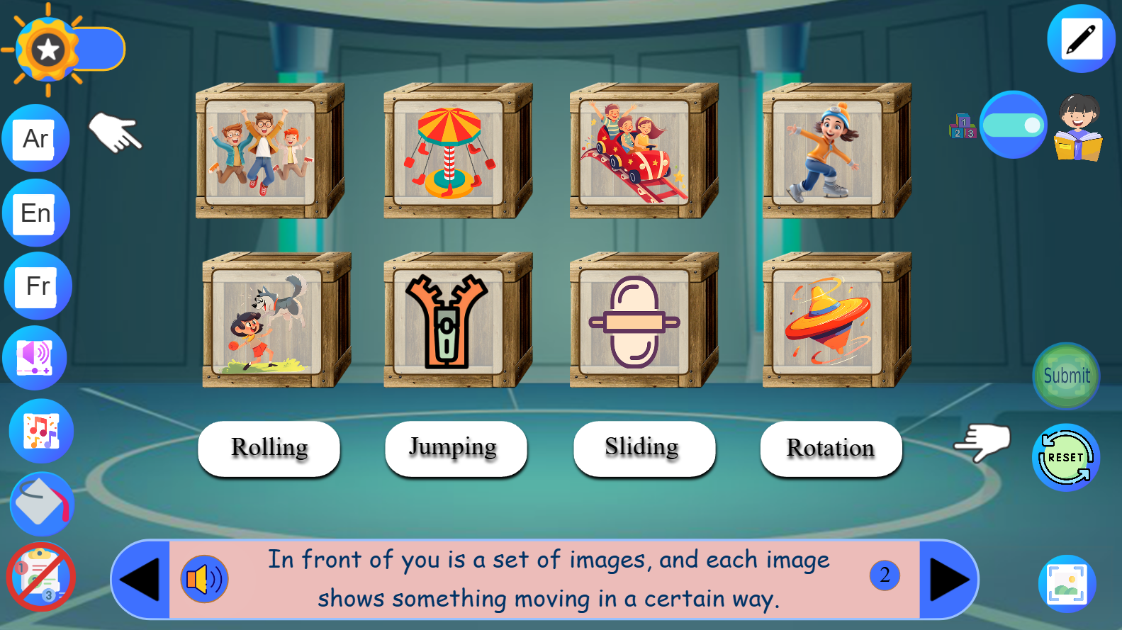 Exploring the movement of objects